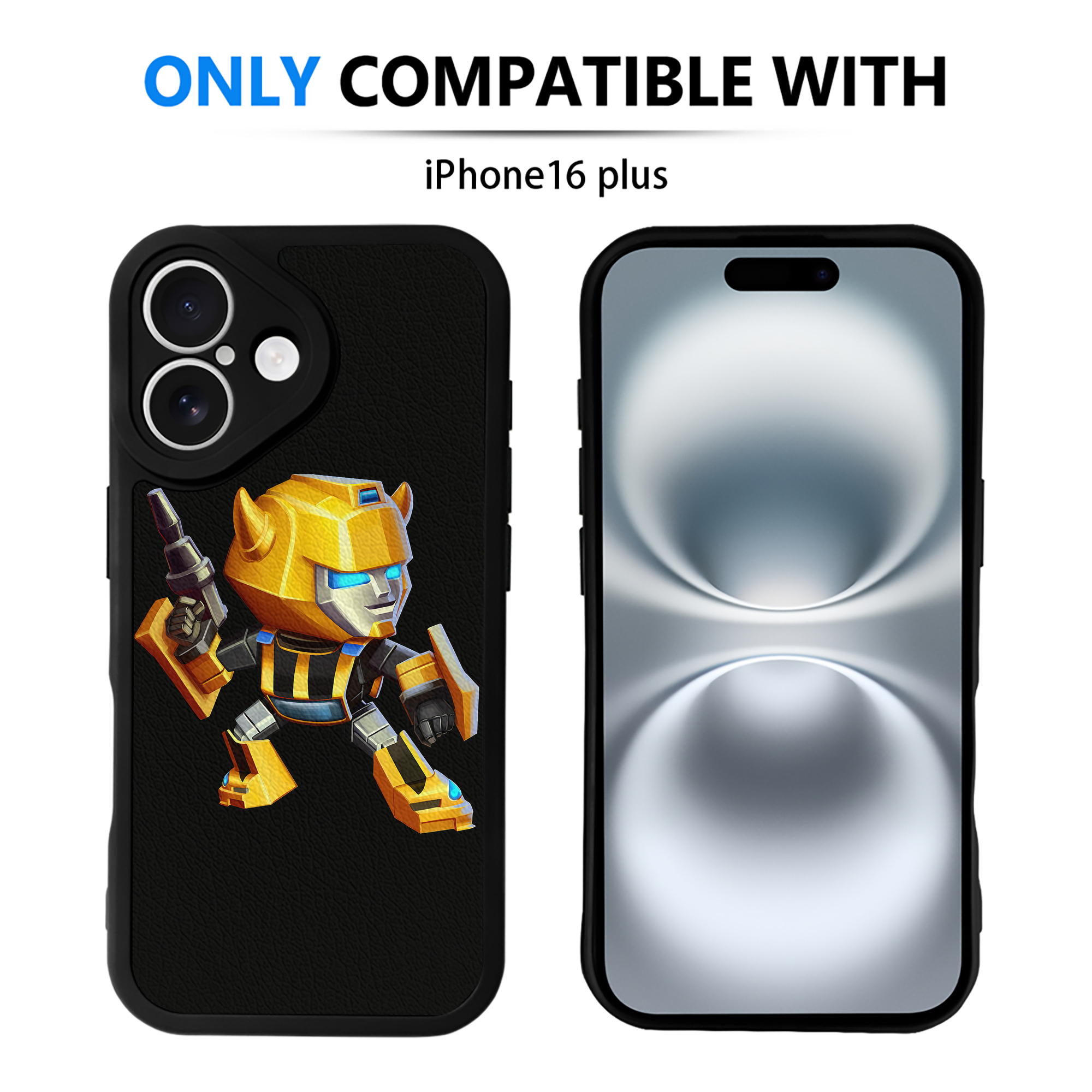 （画像用） Transformers トランスフォーマー 【iPhone 16シリーズ対応】シリコンスマホケース（レザー調） 材質：シリコン